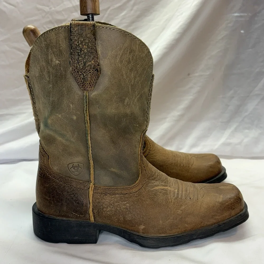Ariat Rambler Brown Leather Western Boots Cowboy Men's Size 8 D